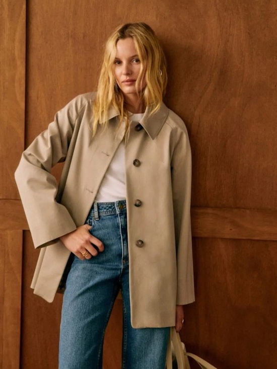 Sezane Jackets & Blazers - Sezane carter jacket in light beige size FR36/US4 NWOT